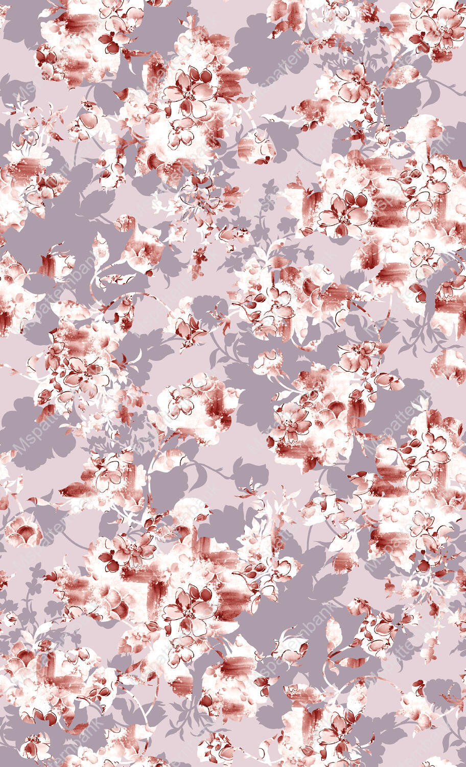 Premium Beige Botanical Flower Fabric Design