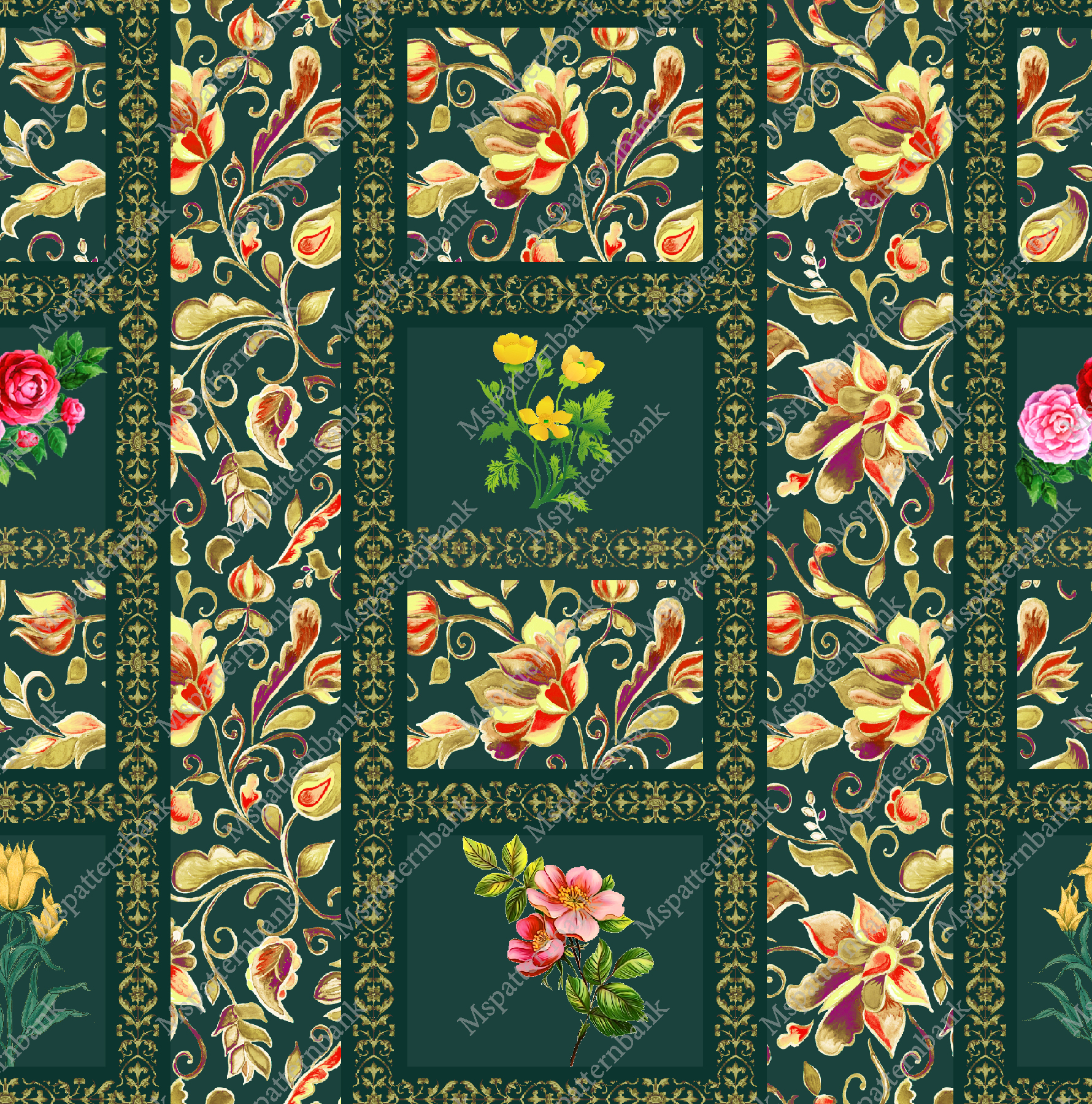 Vibrant Geometric Textile Pattern Vibrant Geometric Textile Pattern