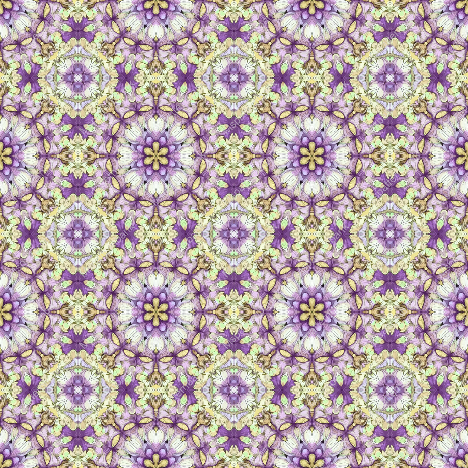 Elegant Indigo Rhombus Geometric Fabric Pattern