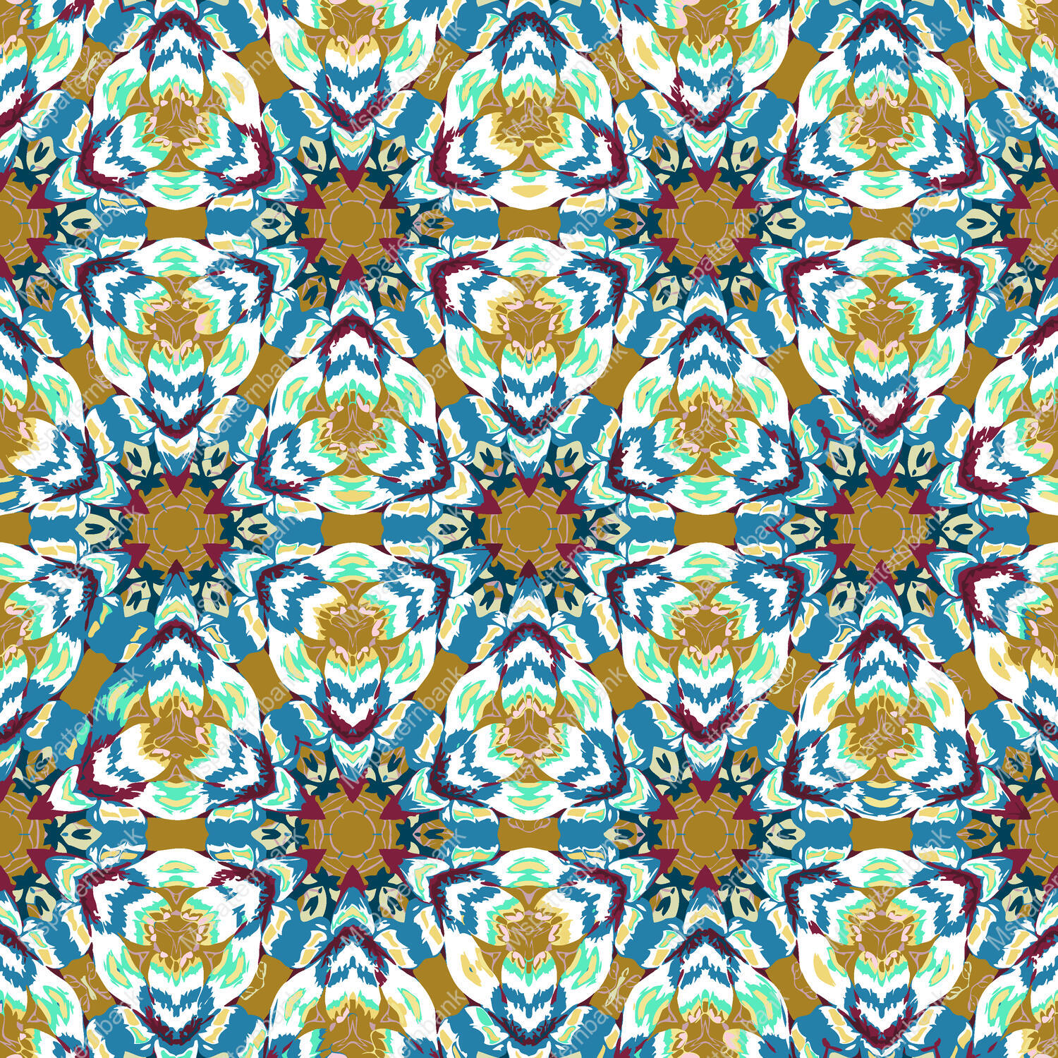 Charming Beige Rhombus Geometric Textile Print