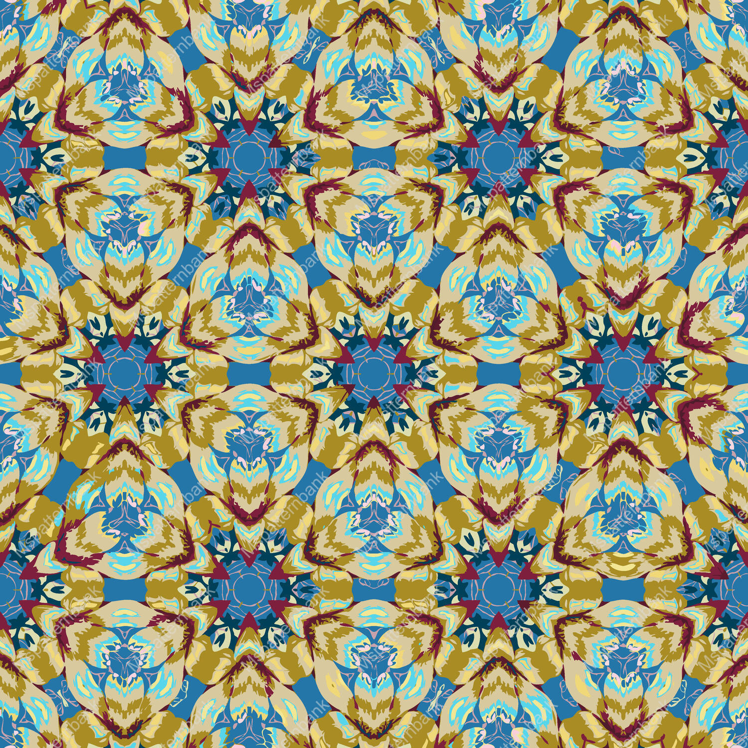 Beautiful Coral Chevron Geometric Fabric Design