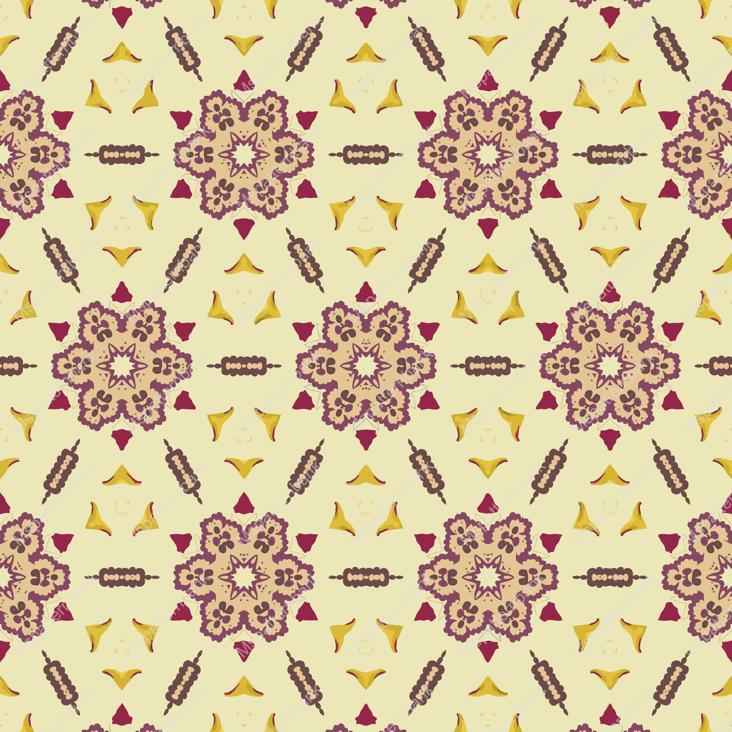 Charming Lavender Ornamental Geometric Surface Pattern